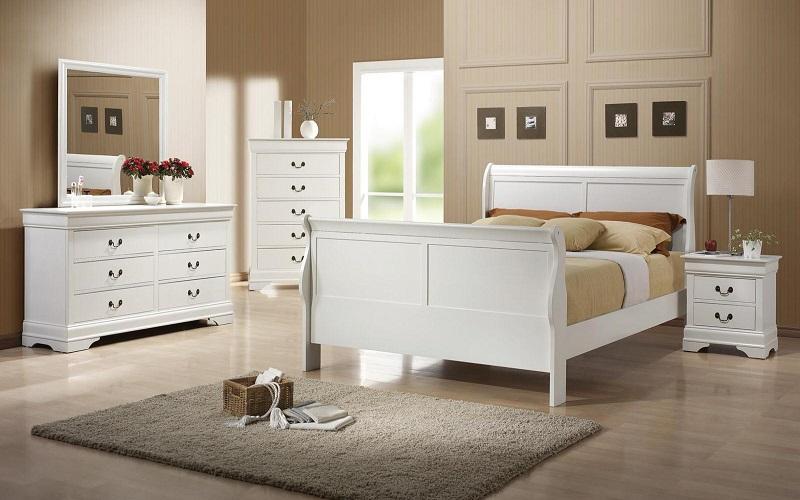 FurnitureMattressDirect- Nightstand -  Black | Cherry | White | Grey NS114