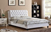 FurnitureMattressDirect- PLATFORM BED WITH BONDED LEATHER - WHITE BB
