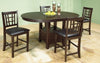 FurnitureMattressDirect- Solid Wood Pub Set with 4 chairs with 18" Butterfly Leaf  in Walnut BR-PS101