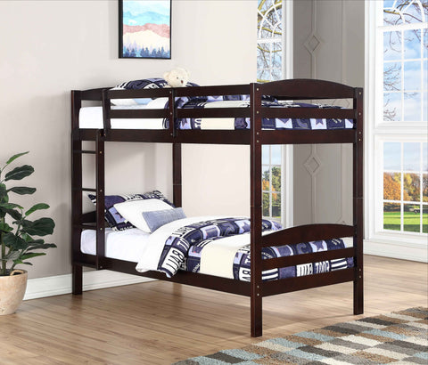Image of FurnitureMattressDirect⁽ᴰᵉᵃˡˢ⁾- Bunk Bed- Espresso