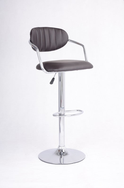 FURNITUREMATTRESSDIRECT-BROWN BAR STOOL WITH LEATHER D-BS101