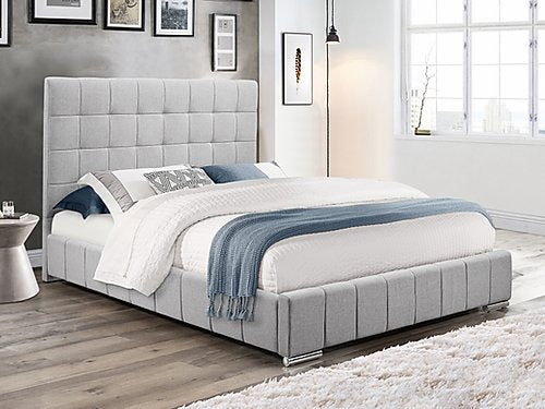 Grey Fabric Bed