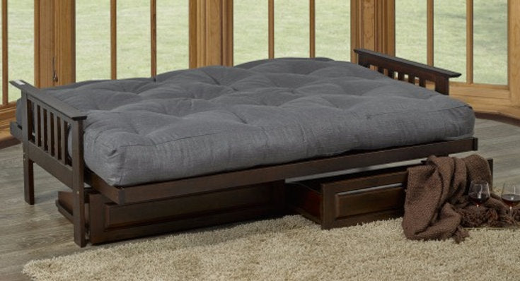 Solid Wood Futon Frame - Espresso - Arrival Dec 20
