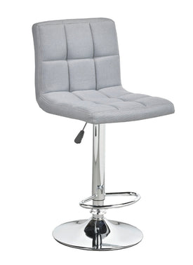 FURNITUREMATTRESSDIRECT-BAR STOOL ADJUSTABLE WITH SWIVEL IN GREY D-BS116