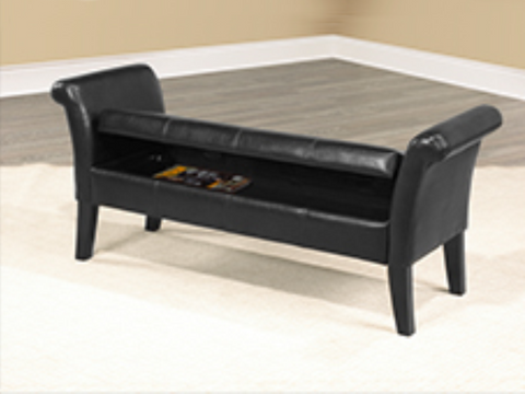 Image of FURNITUREMATTRESSDIRECT-STORAGE BENCH IN BLACK BS112