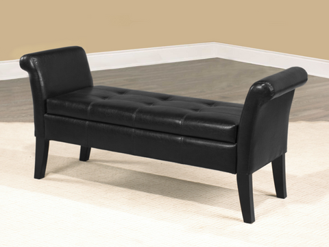 Image of FURNITUREMATTRESSDIRECT-STORAGE BENCH IN BLACK BS112