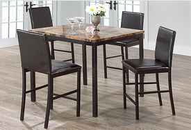 5pc Pub Set with Marble Top