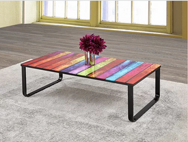 Colourful Glass Coffee Table