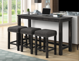 4-PIECE KITCHEN SET-GREY