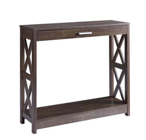Image of Console Table-Walnut Oak