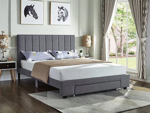 Grey fabric on sale for headboard