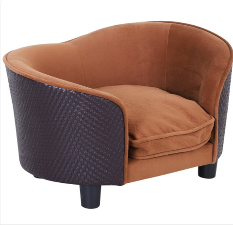 Image of Pet Dog Cat Sofa Pet Bed Warm Dog Bed Chair with Removable Washable Cushion