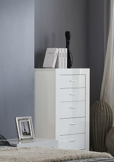 Image of Roxy 8 Pc Platform Bedroom Set in White