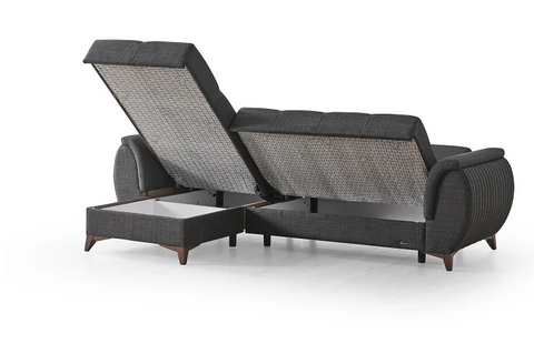 Image of Messina Sectional Sofa Bed in Grey ***Shipped to the GTA Area Only***