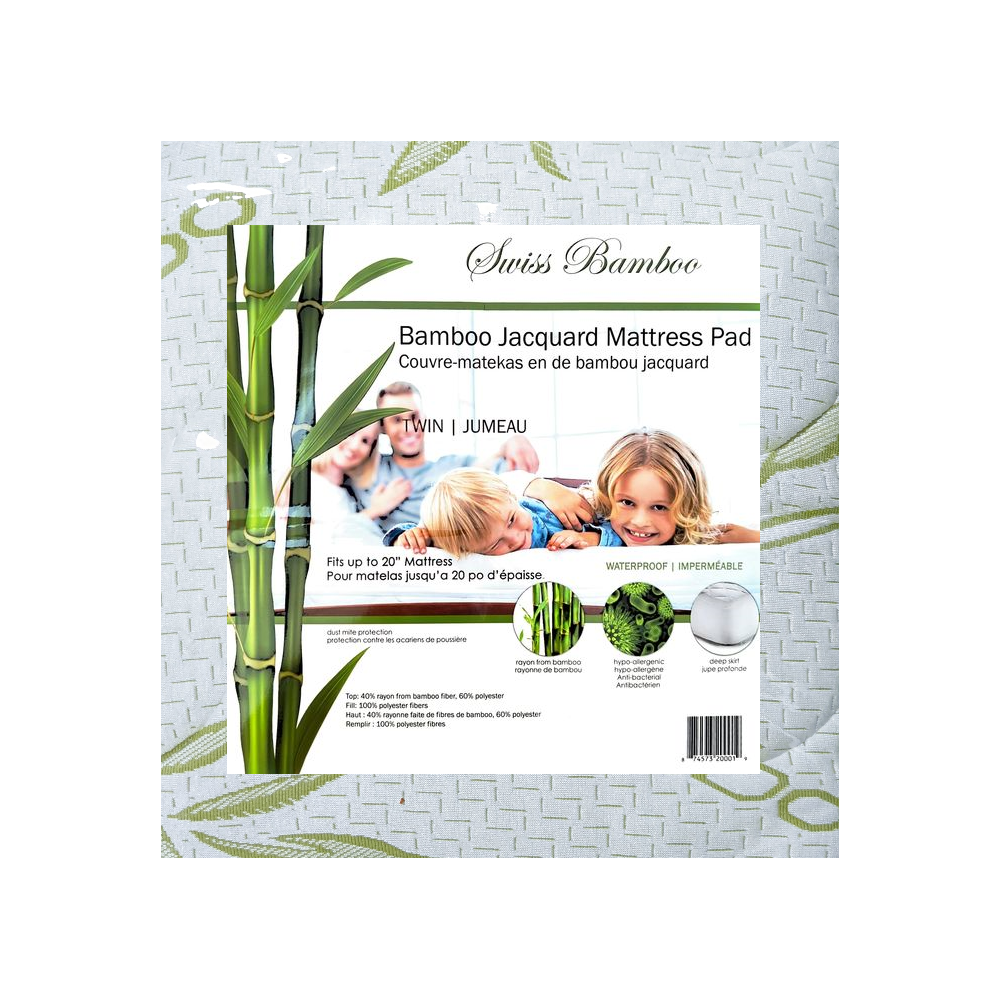 Swiss Bamboo - Jacquard Bamboo Waterproof Mattress Protector