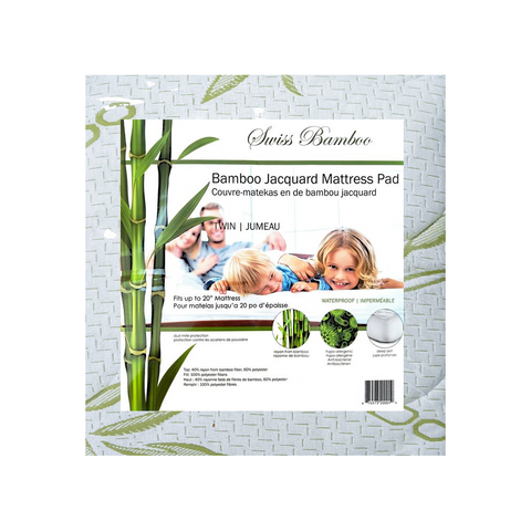 Image of Swiss Bamboo - Jacquard Bamboo Waterproof Mattress Protector
