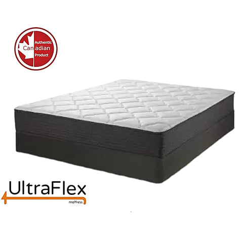 Image of UltraFlex SPLENDOUR- Double-Sided, Reversible (Can Be Flipped), Orthopaedic Innerspring Premium Foam, Eco-friendly Hybrid Mattress With Edge Guards (Made in Canada) - With Deluxe Box Spring Foundation***Shipped to GTA ONLY***