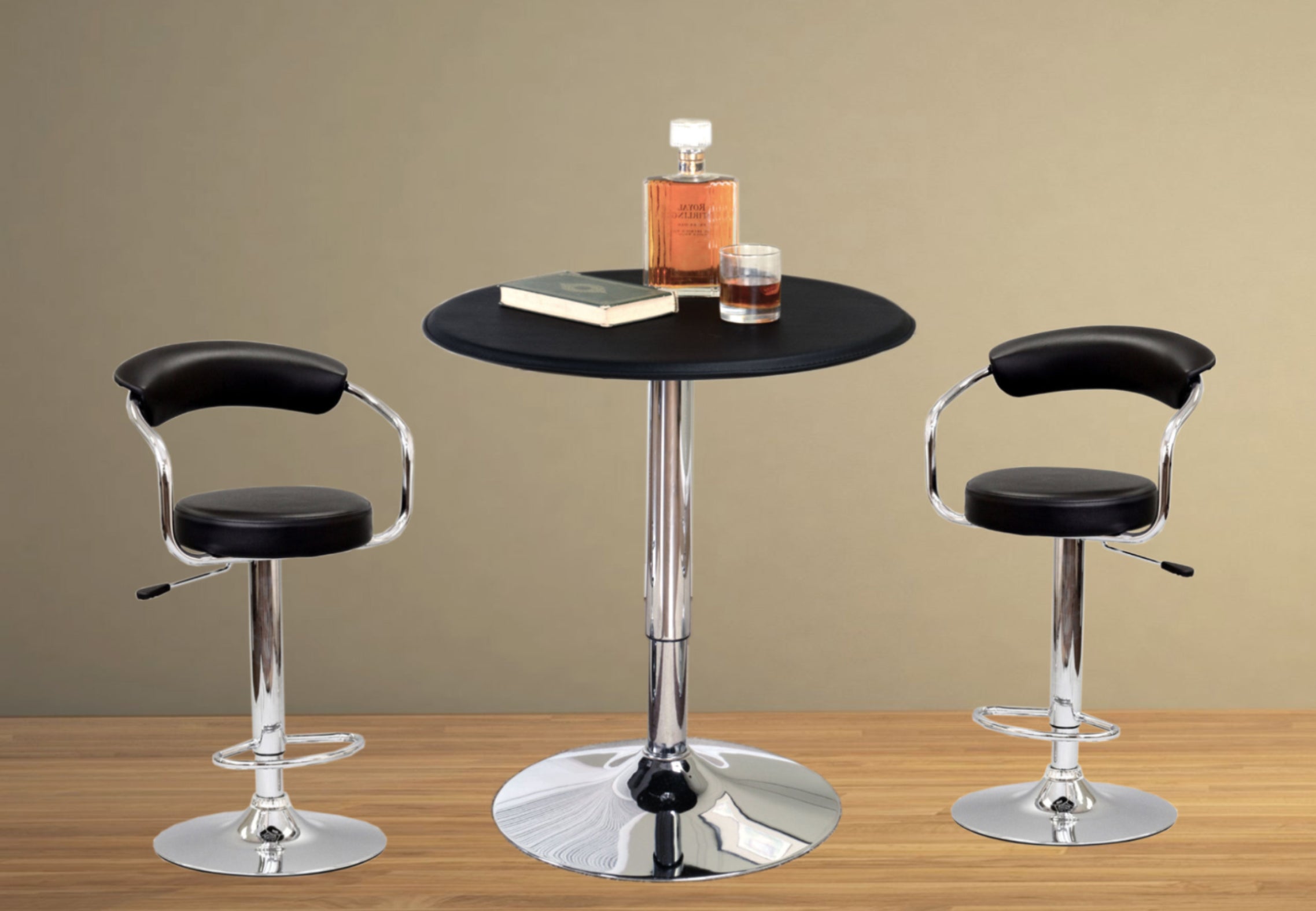 FURNITUREMATTRESSDIRECT-Bar Stand Only - Black E-PS107