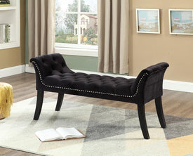 FURNITUREMATTRESSDIRECT-Bench With Grey Velvet Finish C-BEN11