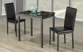 3 pc Dining Room Set-Gun Metal- COMING SOON