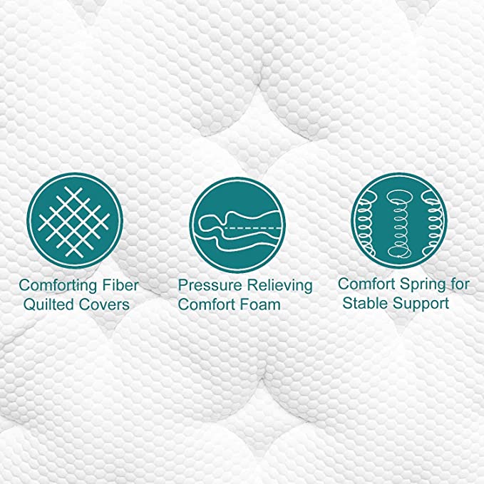 Ultraflex HARMONY -Orthopedic, Coiled Innerspring Comfort layer Foam Encased, Eco-friendly Hybrid Mattress (Made in Canada)