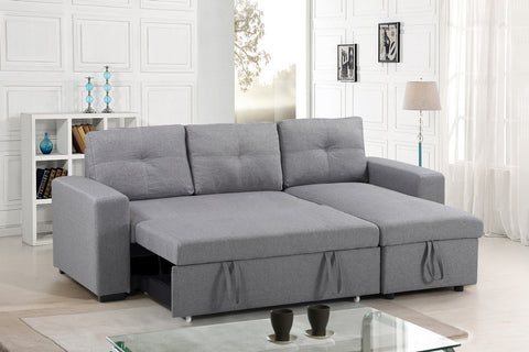 Image of Sofa Bed Grey Fabric