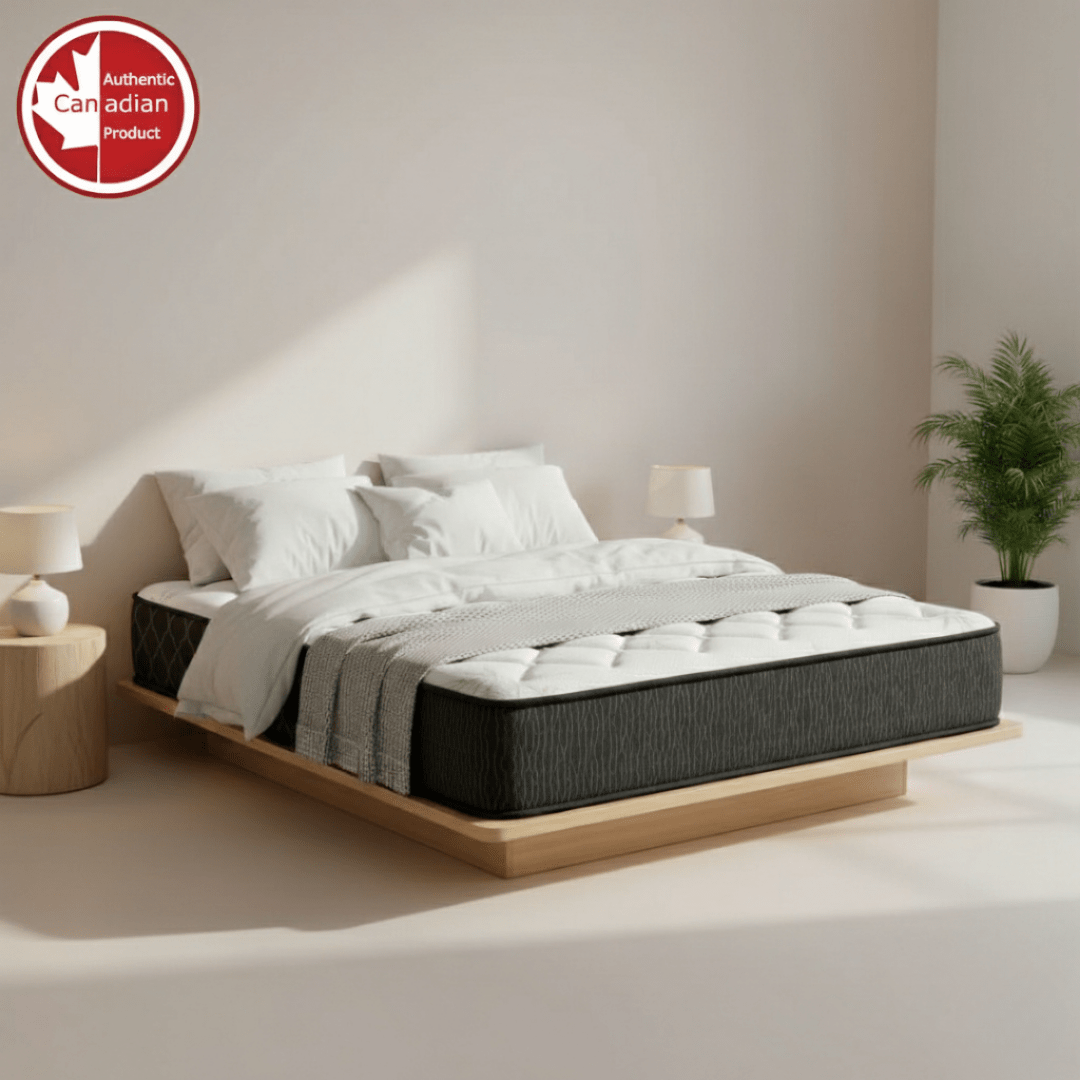 10" Firm Double Orthopedic Pocket Coil Hybrid Mattress | Canadian Made | Cooling Gel Foam, Quilted Top & Breathable Hypoallergenic Cover | Edge-to-Edge Support, Pressure Relief & Motion Isolation | CertiPUR-US® Certified