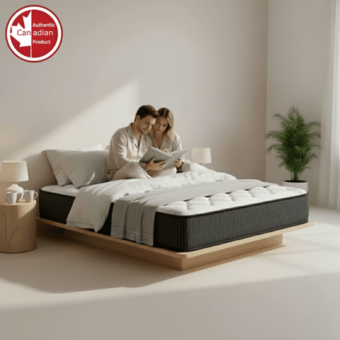 Image of 10" Firm Double Orthopedic Pocket Coil Hybrid Mattress | Canadian Made | Cooling Gel Foam, Quilted Top & Breathable Hypoallergenic Cover | Edge-to-Edge Support, Pressure Relief & Motion Isolation | CertiPUR-US® Certified