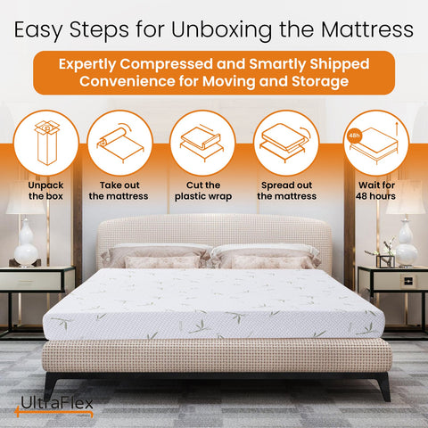 Image of UltraFlex SleepTight – Canadian Made- Gel Memory Foam Mattress | CertiPUR-US® Certified, Cooling, Pressure Relief, Medium Firm, Fiberglass-Free, Bamboo Cover | Ideal for Bunk Beds, RVs & All Frames | Spinal Support & Motion Isolation
