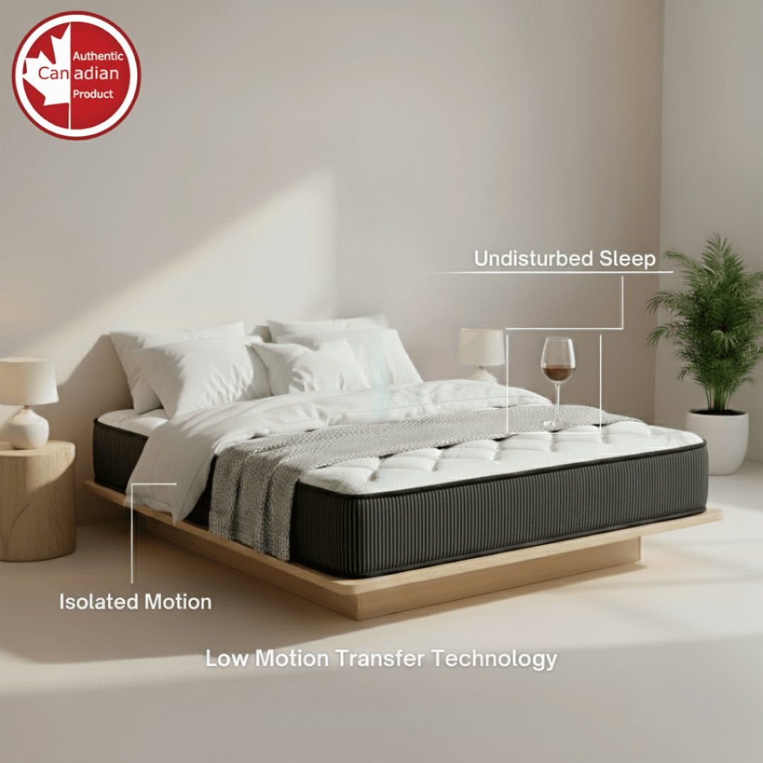 10" Firm Double Orthopedic Pocket Coil Hybrid Mattress | Canadian Made | Cooling Gel Foam, Quilted Top & Breathable Hypoallergenic Cover | Edge-to-Edge Support, Pressure Relief & Motion Isolation | CertiPUR-US® Certified