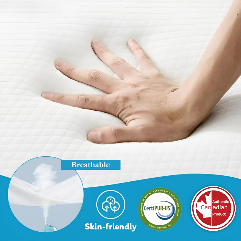 UltraFlex Aster Orthopedic Foam Mattress – Canadian Made, Quilted Top, Cooling Gel, High-Density Soy Foam