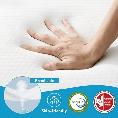 Image of UltraFlex Aster Orthopedic Foam Mattress – Canadian Made, Quilted Top, Cooling Gel, High-Density Soy Foam