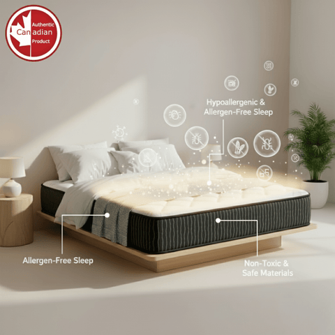 Image of 10" Firm Double Orthopedic Pocket Coil Hybrid Mattress | Canadian Made | Cooling Gel Foam, Quilted Top & Breathable Hypoallergenic Cover | Edge-to-Edge Support, Pressure Relief & Motion Isolation | CertiPUR-US® Certified