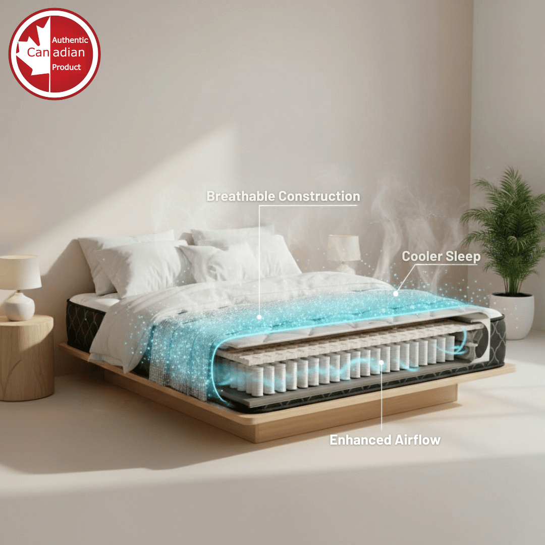 10" Firm Double Orthopedic Pocket Coil Hybrid Mattress | Canadian Made | Cooling Gel Foam, Quilted Top & Breathable Hypoallergenic Cover | Edge-to-Edge Support, Pressure Relief & Motion Isolation | CertiPUR-US® Certified