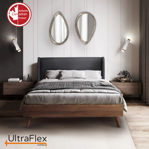 UltraFlex PARADISE - Natural Heavy Duty Foam Blend, Low Motion Transfer, Comfort+ Quilting, Orthopedic Cool Gel, and Spinal Posture Support Eco-Friendly Mattress (Made in Canada)