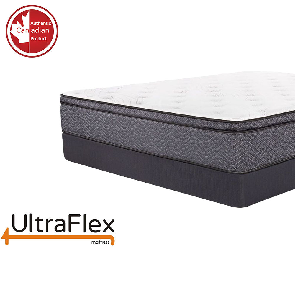 UltraFlex REVIVE- Hybrid 12” Breathable Pillowtop, Spinal Support HDcoils, Luxury Comfort Hypoallergic Foam Encasement, Pressure Relieving Coils, Eco-Friendly Mattress (Made in Canada)