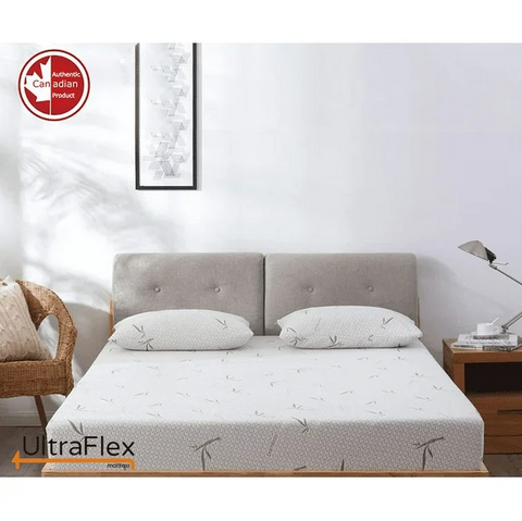 Image of UltraFlex SolidSleep- Canadian-Made FIRM Gel Infused Reversible Comfort With Pressure Relief, Cooling Technology, Bamboo Cover, CertiPUR-US® Certified Foam (Made in Canada)