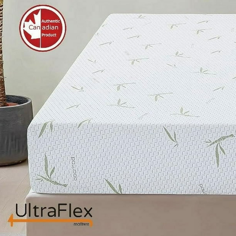 Image of UltraFlex SolidSleep- Canadian-Made FIRM Gel Infused Reversible Comfort With Pressure Relief, Cooling Technology, Bamboo Cover, CertiPUR-US® Certified Foam (Made in Canada)