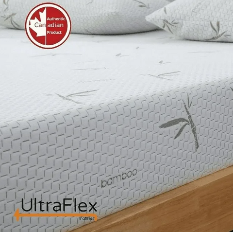 Image of UltraFlex SolidSleep- Canadian-Made FIRM Gel Infused Reversible Comfort With Pressure Relief, Cooling Technology, Bamboo Cover, CertiPUR-US® Certified Foam (Made in Canada)