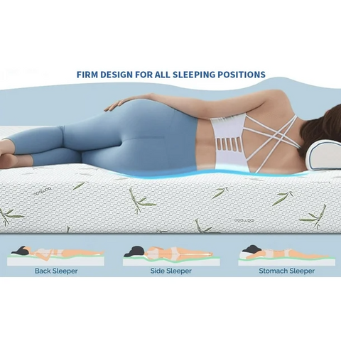 Image of UltraFlex SolidSleep- Canadian-Made FIRM Gel Infused Reversible Comfort With Pressure Relief, Cooling Technology, Bamboo Cover, CertiPUR-US® Certified Foam (Made in Canada)