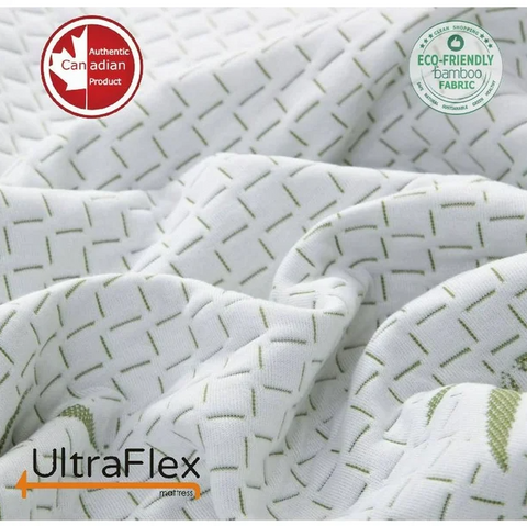 Image of UltraFlex SolidSleep- Canadian-Made FIRM Gel Infused Reversible Comfort With Pressure Relief, Cooling Technology, Bamboo Cover, CertiPUR-US® Certified Foam (Made in Canada)
