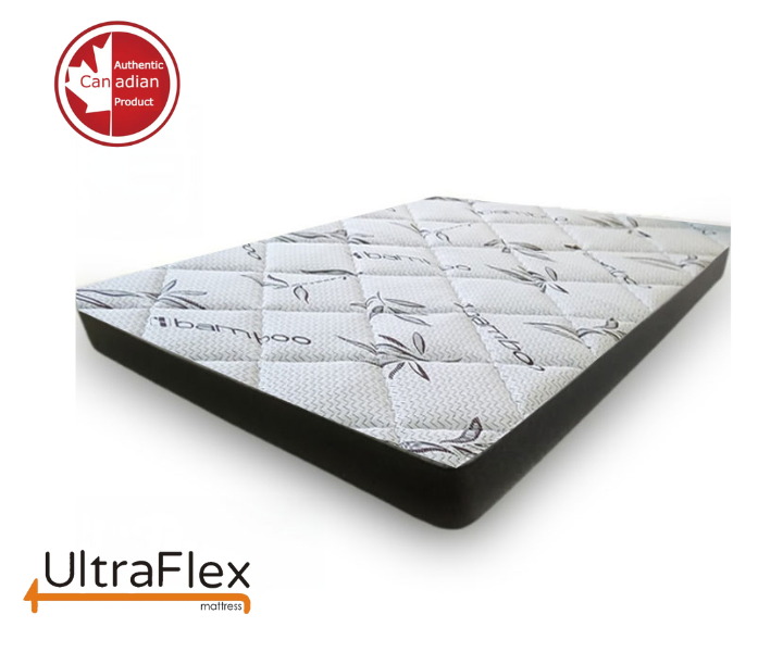 UltraFlex DreamEasy - Canadian-Made Medium Firm Gel Infused Comfort with Quilted Top, Pressure Relief, Cooling Technology, Bamboo Cover, CertiPUR-US® Certified Foam 