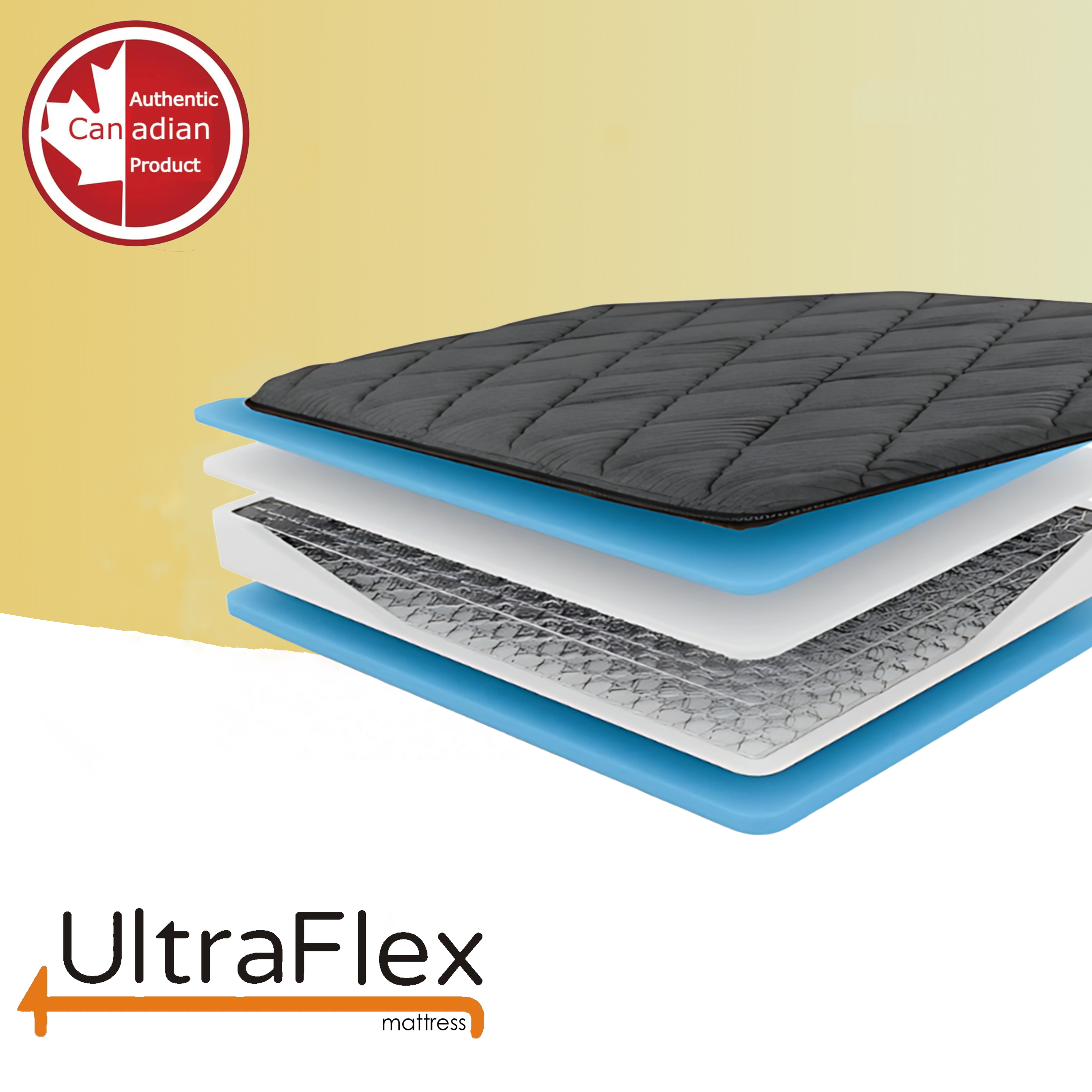 UltraFlex SleepScape Luxe Hybrid: Orthopedic Support, Eco-Friendly High-Performance Mattress with Posture Support and Hypoallergenic Design CertiPUR-US® Certified Foam (Made in Canada)