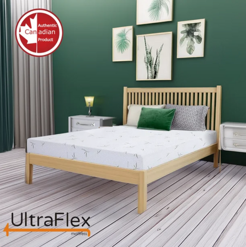 Image of UltraFlex RestEasy- Reversible Gel-Infused Foam Mattress, Ideal for Bunk Beds, Trundle Beds, Caravans, RV, Bamboo Feel, CertiPUR-US® Certified, Medium Firmness, Conveniently Boxed (Made in Canada)