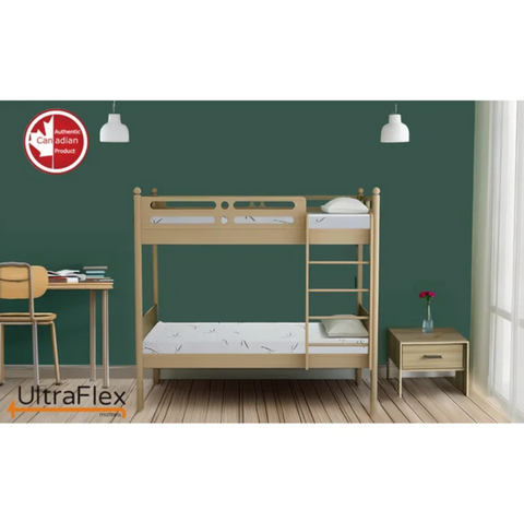 Image of UltraFlex RestEasy- Reversible Gel-Infused Foam Mattress, Ideal for Bunk Beds, Trundle Beds, Caravans, RV, Bamboo Feel, CertiPUR-US® Certified, Medium Firmness, Conveniently Boxed (Made in Canada)