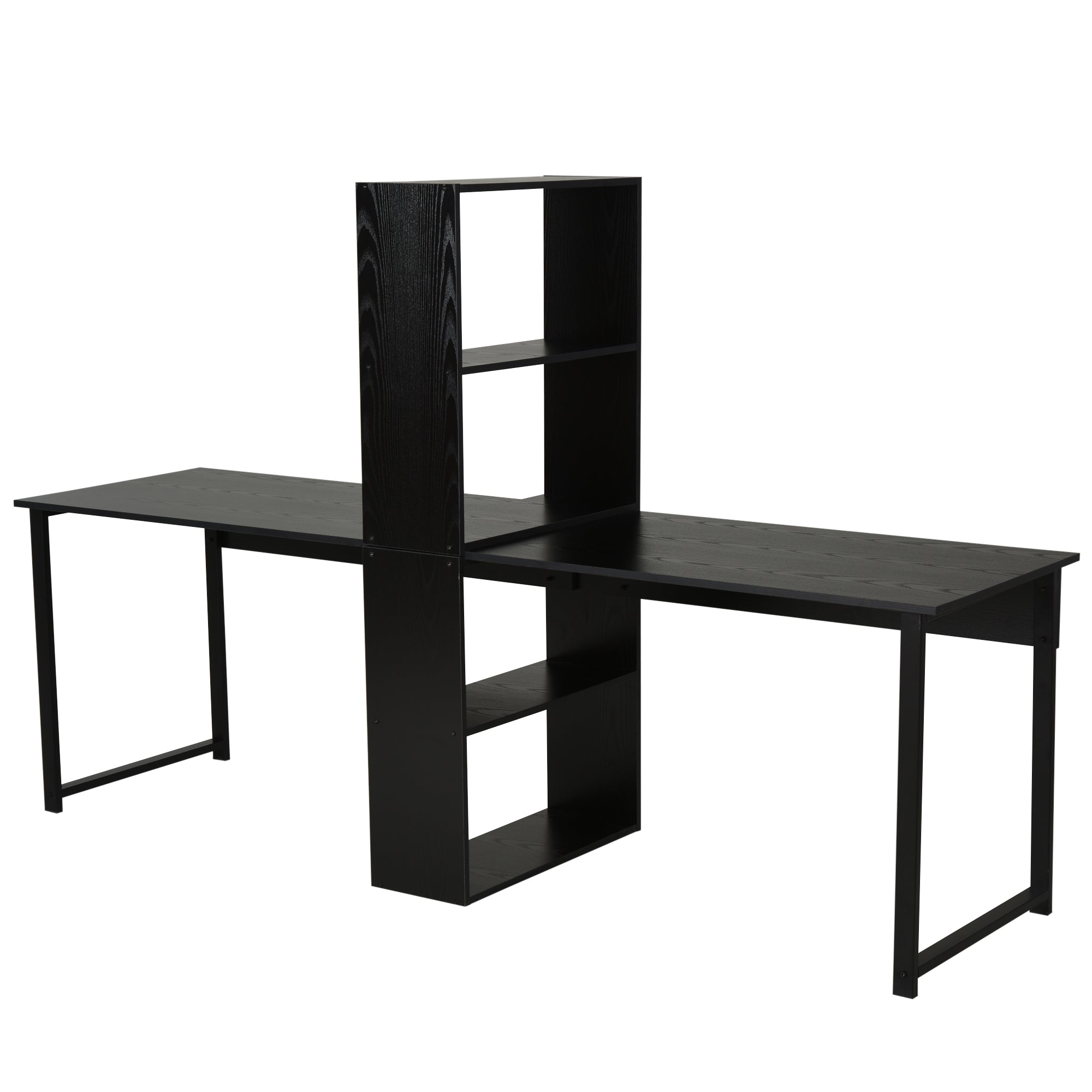 Computer Table Writing Table Home Office Workstation w/ Bookshelf Black