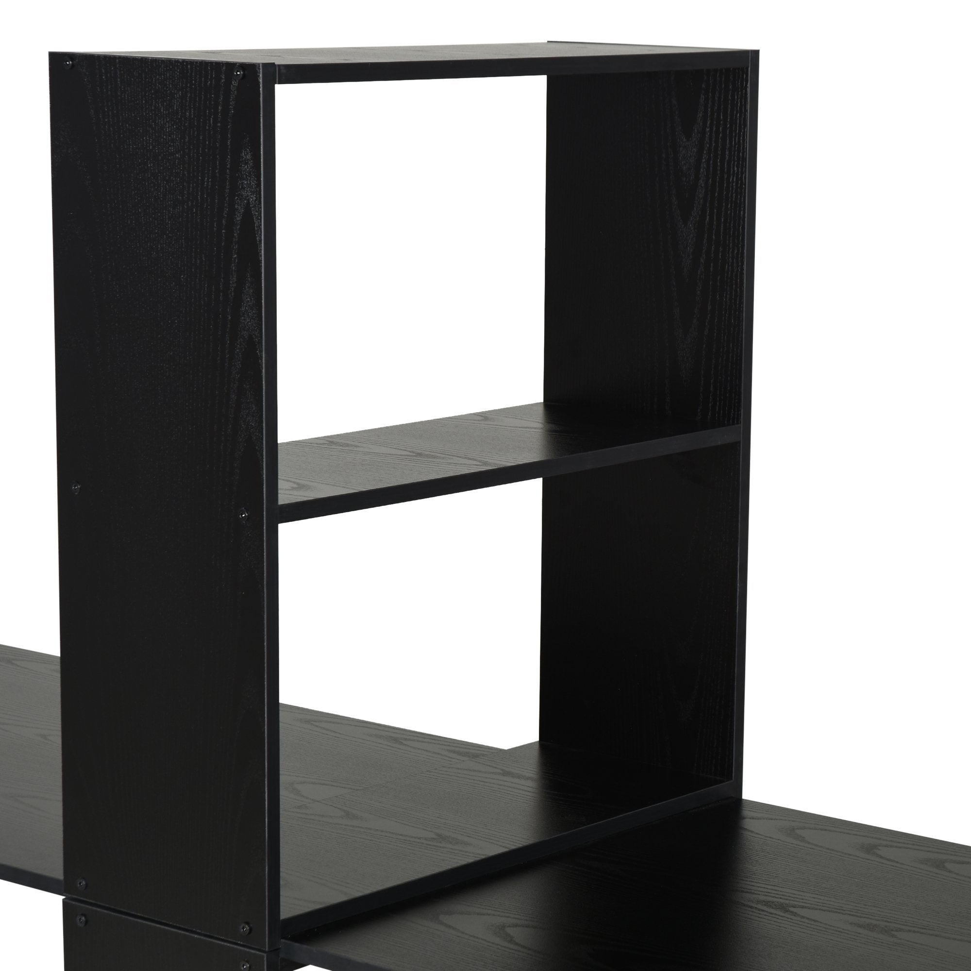 Computer Table Writing Table Home Office Workstation w/ Bookshelf Black