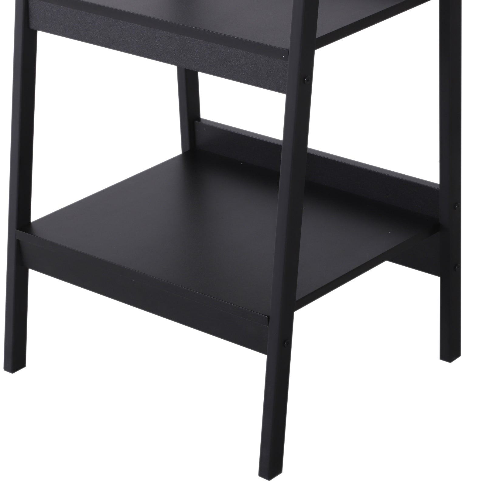 Set of 2 4 Tier Ladder Shelf Bookcase Multi-Use Display Rack Storage Shelving Unit Display Stand Flower Plant Holder Black