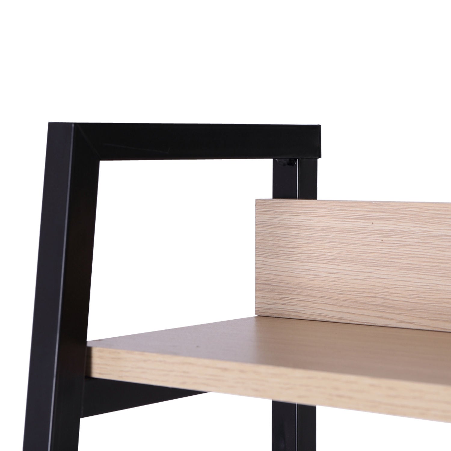 Wood Bookcase 5-Tier Wide Bookshelf Shelving Storage Furniture Home (Oak/Black)