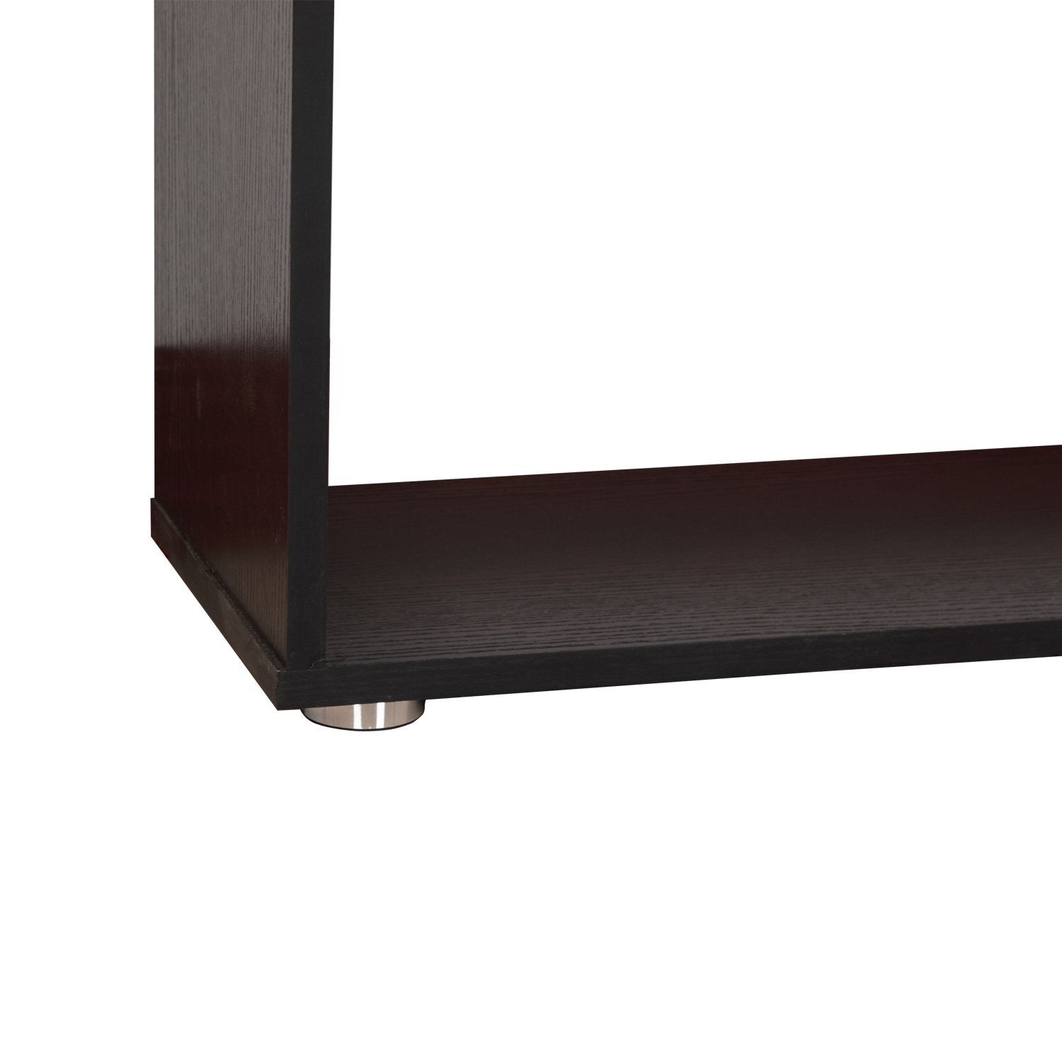 Wooden S Shape Bookcase 6 Shelves Storage Display Home Office Furniture